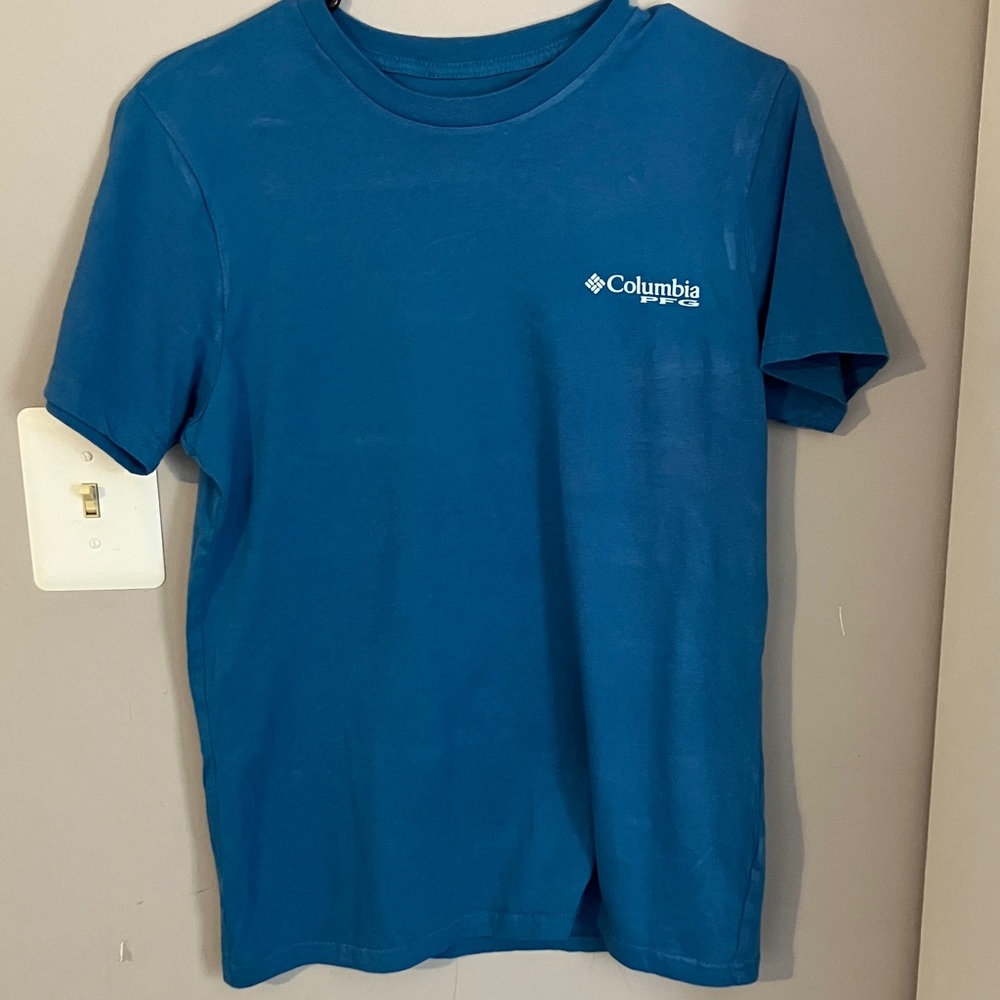 Columbia Blue T-Shirt PFG Men’s Size Small